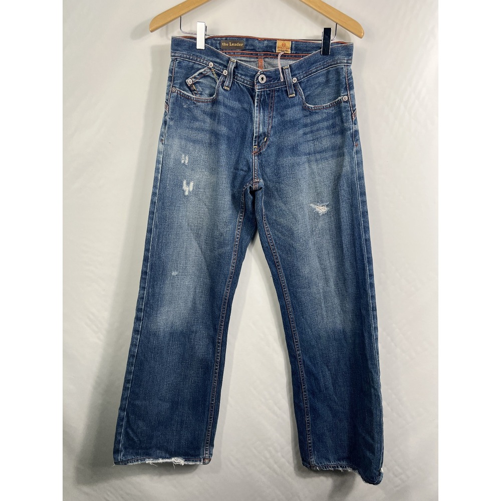 AG Adriano Goldschmeid The Leader Relaxed Fit Distressed Wash Jeans Men's 30 Reg